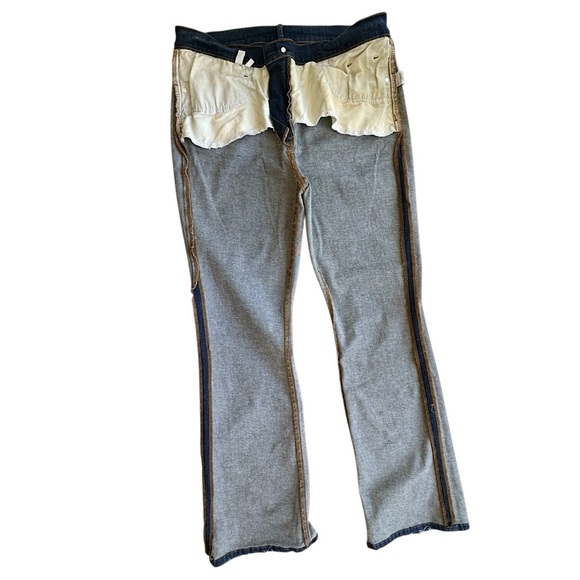 LOFT | NWOT THE BOOT HIGH-RISE STRETCH DENIM JEANS DISTRESSED | SIZE: 14 - Picture 7 of 11